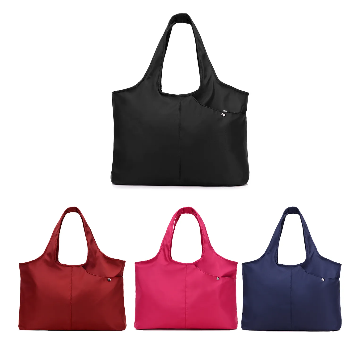 Nylon Waterproof Large Tote Shoulder Handbag, custom tote bag with logo imprint 6