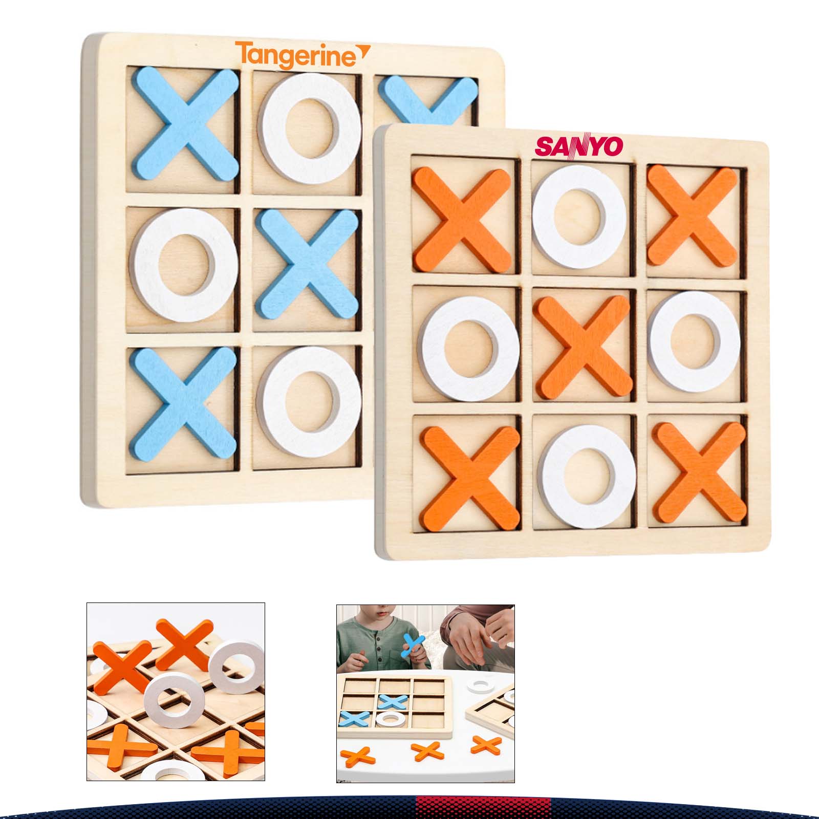 Wooden XO Tic-Tac-Toe Toy 2