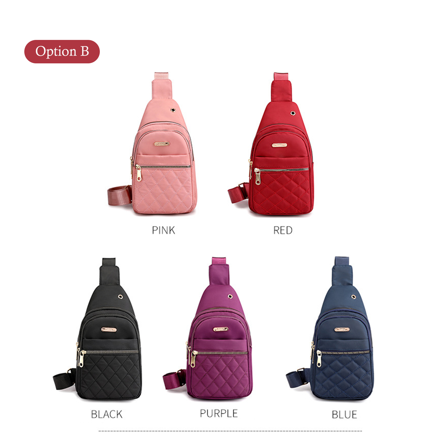 earphone jack water-resistant Nylon Cross Body Sling Bag 5