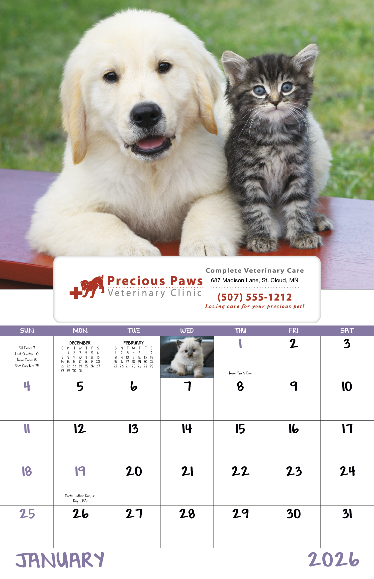 Good Value™ Puppies & Kittens - Window Calendar 36