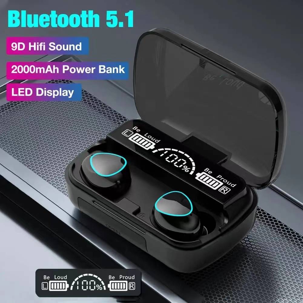 5D Surround Sound Wireless Earbuds With Charging Dock 2