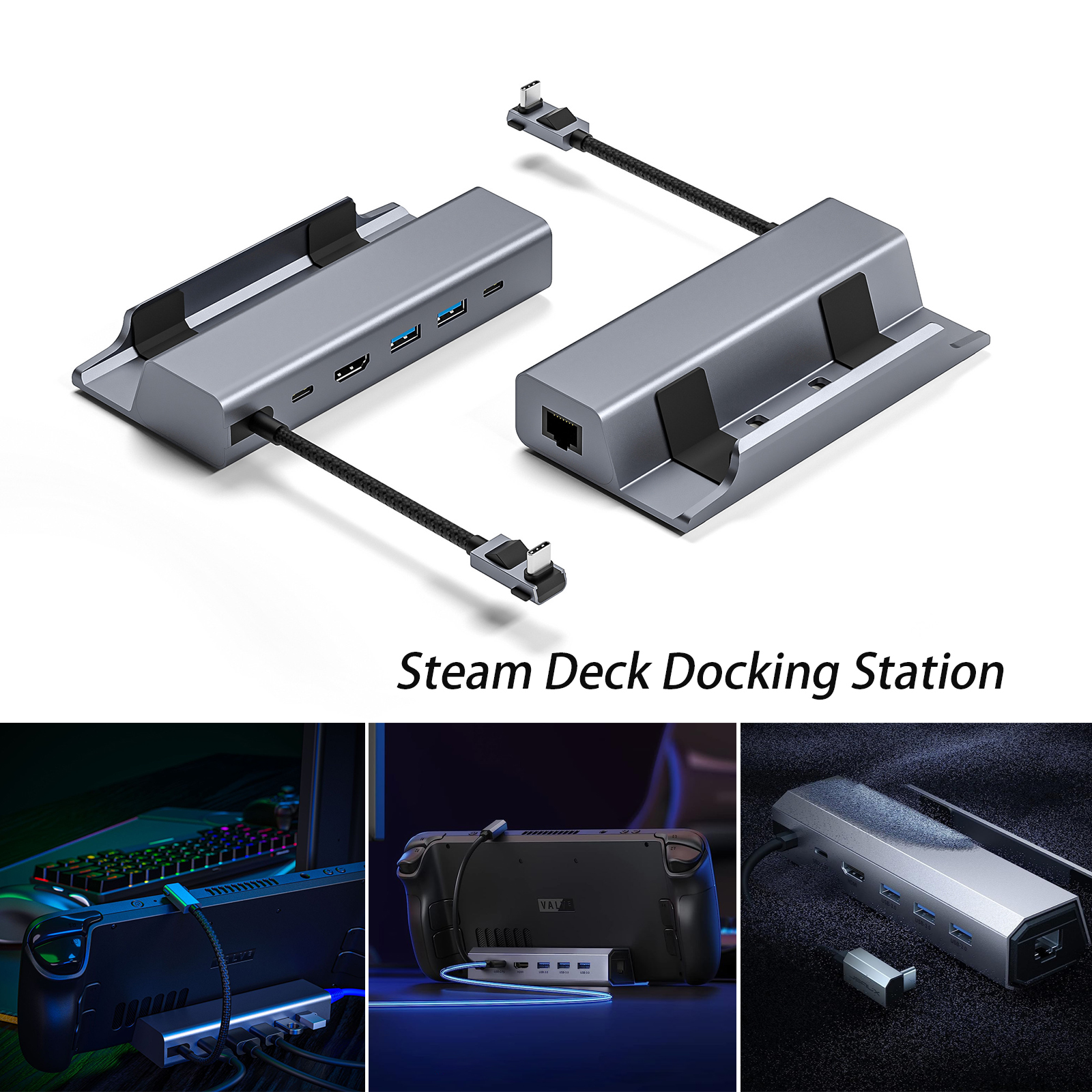 6-in-1 Docking Station Compatible with Steam Deck