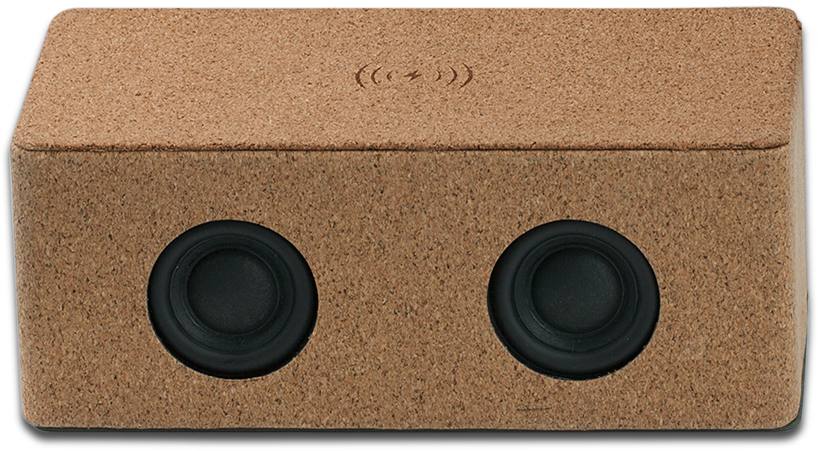 Eco-Friendly Cork Speaker and 10W Wireless Charger Combo 10