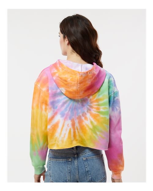 Women's Tie-Dyed Crop Hooded Sweatshirt - 8333 11