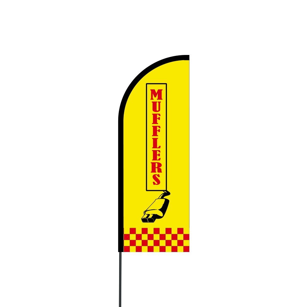 Mufflers Flag Kit 11' Feet Feather Flag Sign Outdoor Banner 2