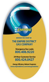 USA Made Laminated Event Tag (2"x3.5") Oval