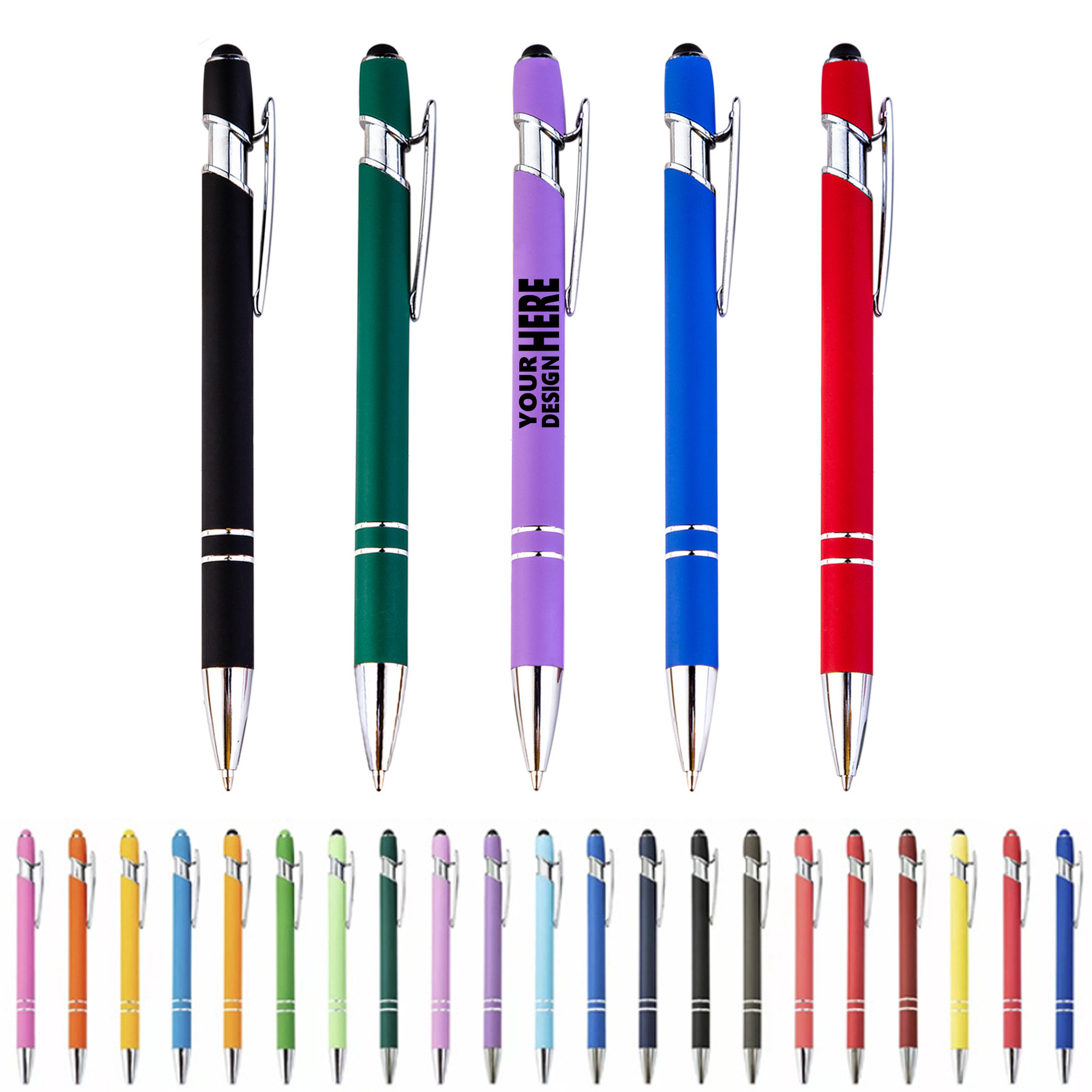 Metal Aluminum Rod Spray Glue Press Ballpoint Pen 1