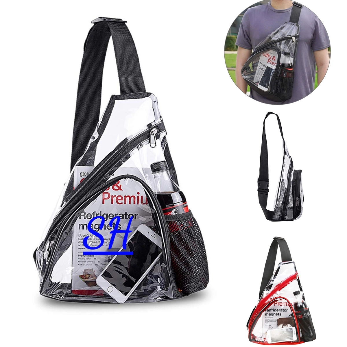 Clear Shoulder Crossbody Backpack 1