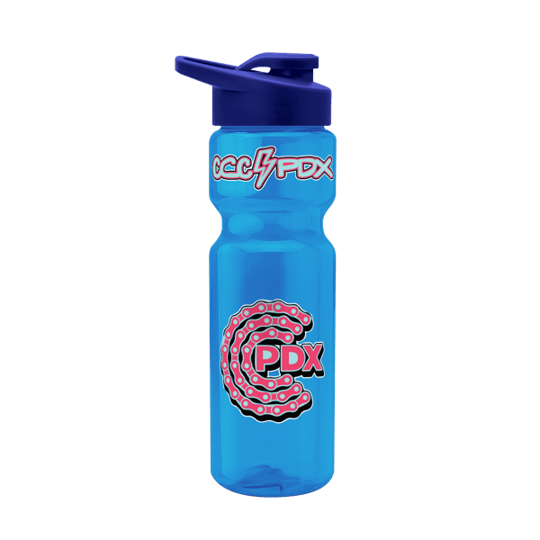 Blazer 28oz Transparent Bike Bottle w/Drink-thru Lid 860
