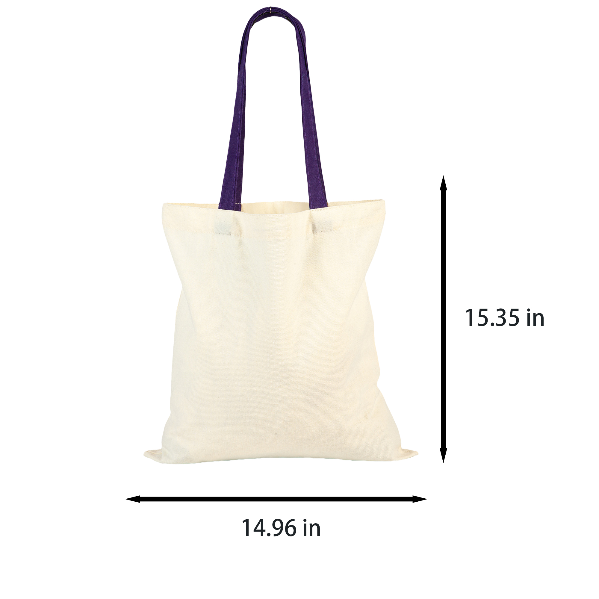 Canvas Customizable Solid Color Tote Bag, custom tote bag with logo imprint 6