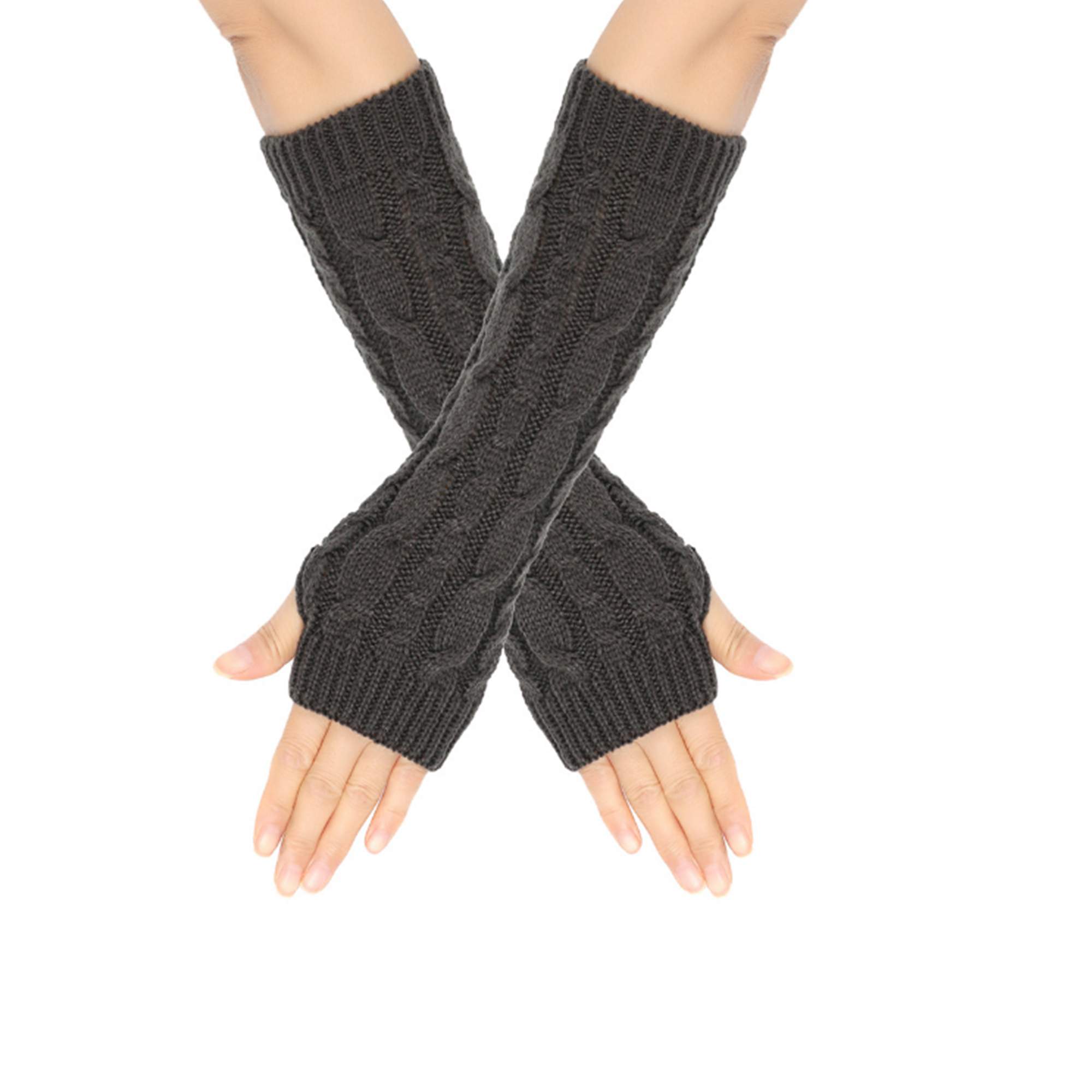 Stylish Winter Knitted Fingerless Gloves 9