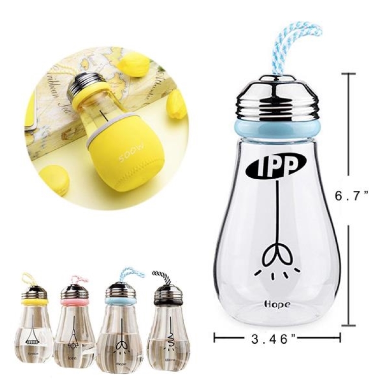 Bulb Shaped Glass Water Bottles 2