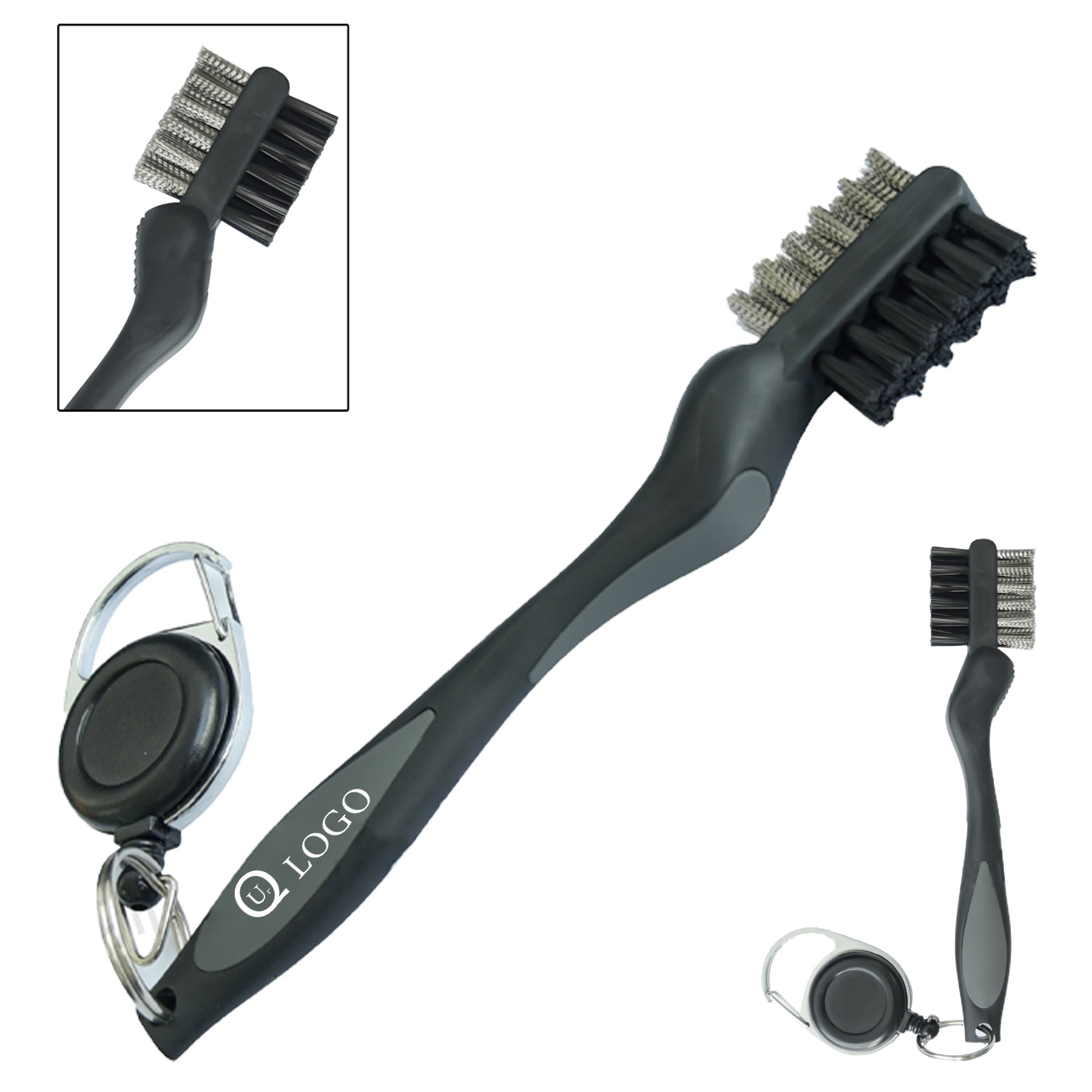 Double-Faced Golf Club Brush With A Long Handle