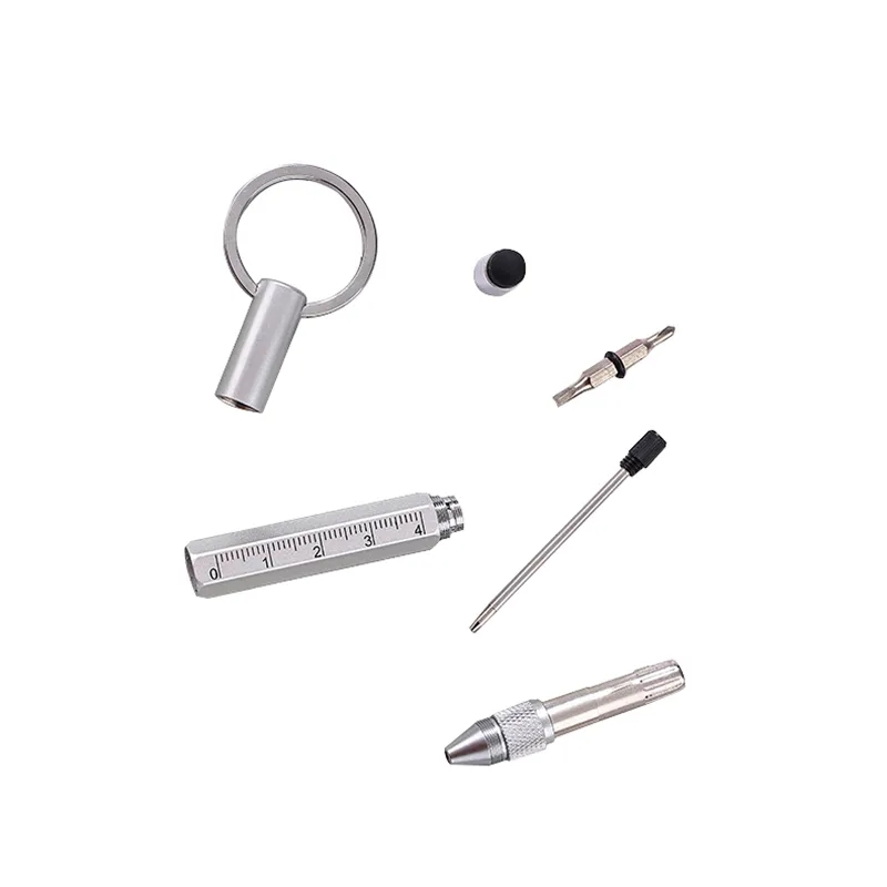 6In1 Key Ring Pen with Carabiner 1