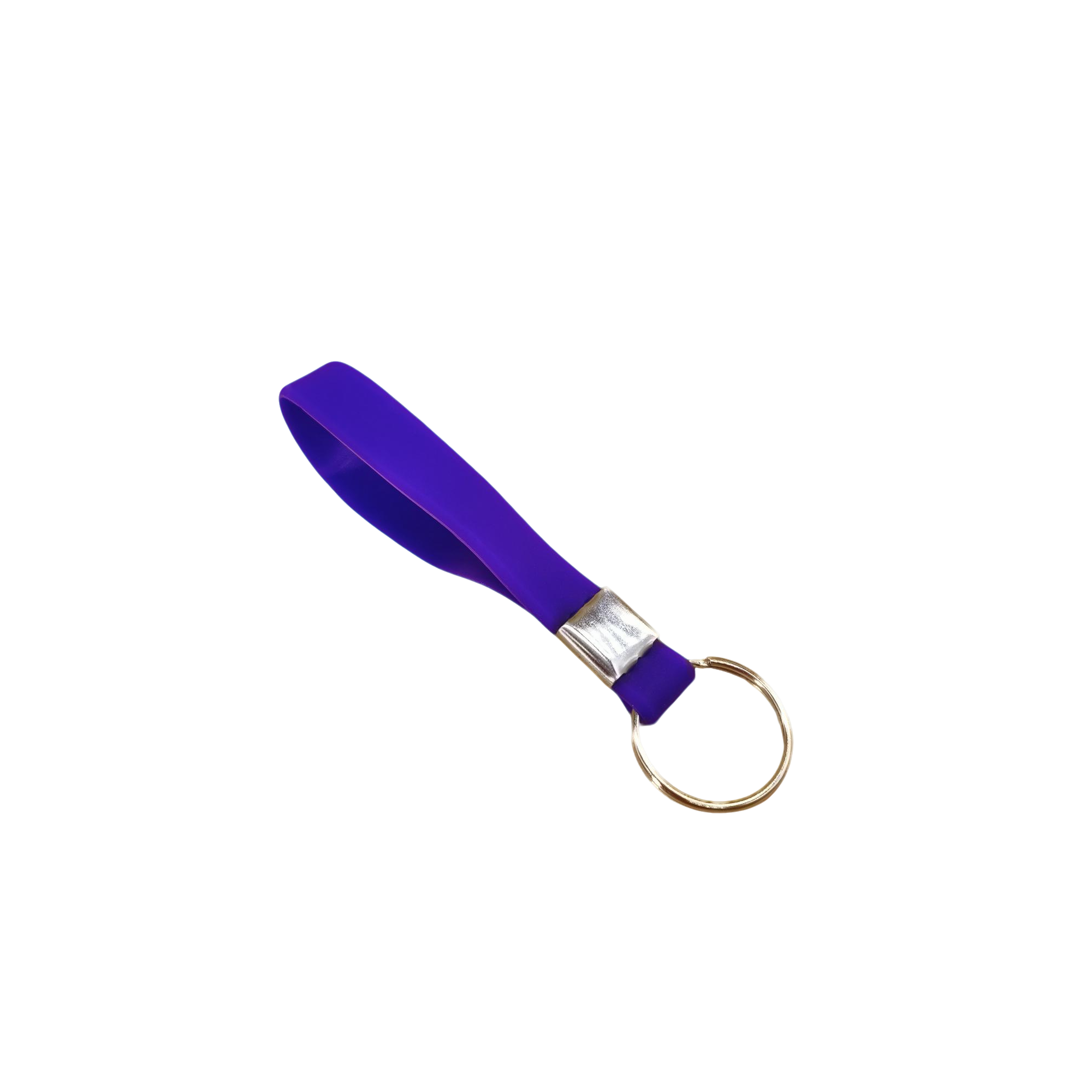 Silicone Loop Wrist Keychain With Metal Crimp 14