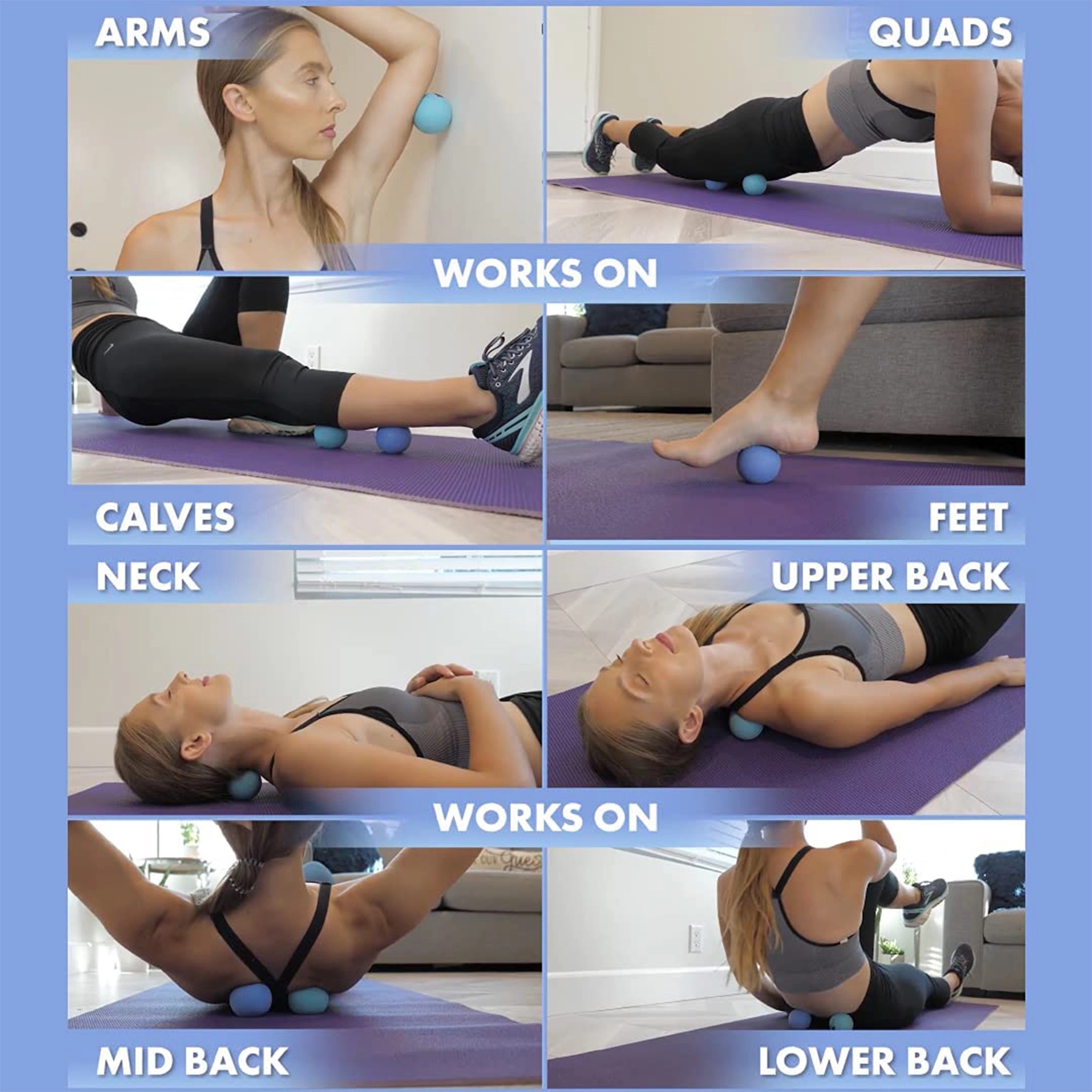 2.5in Portable Silicone Massage Lacrosse Balls 3