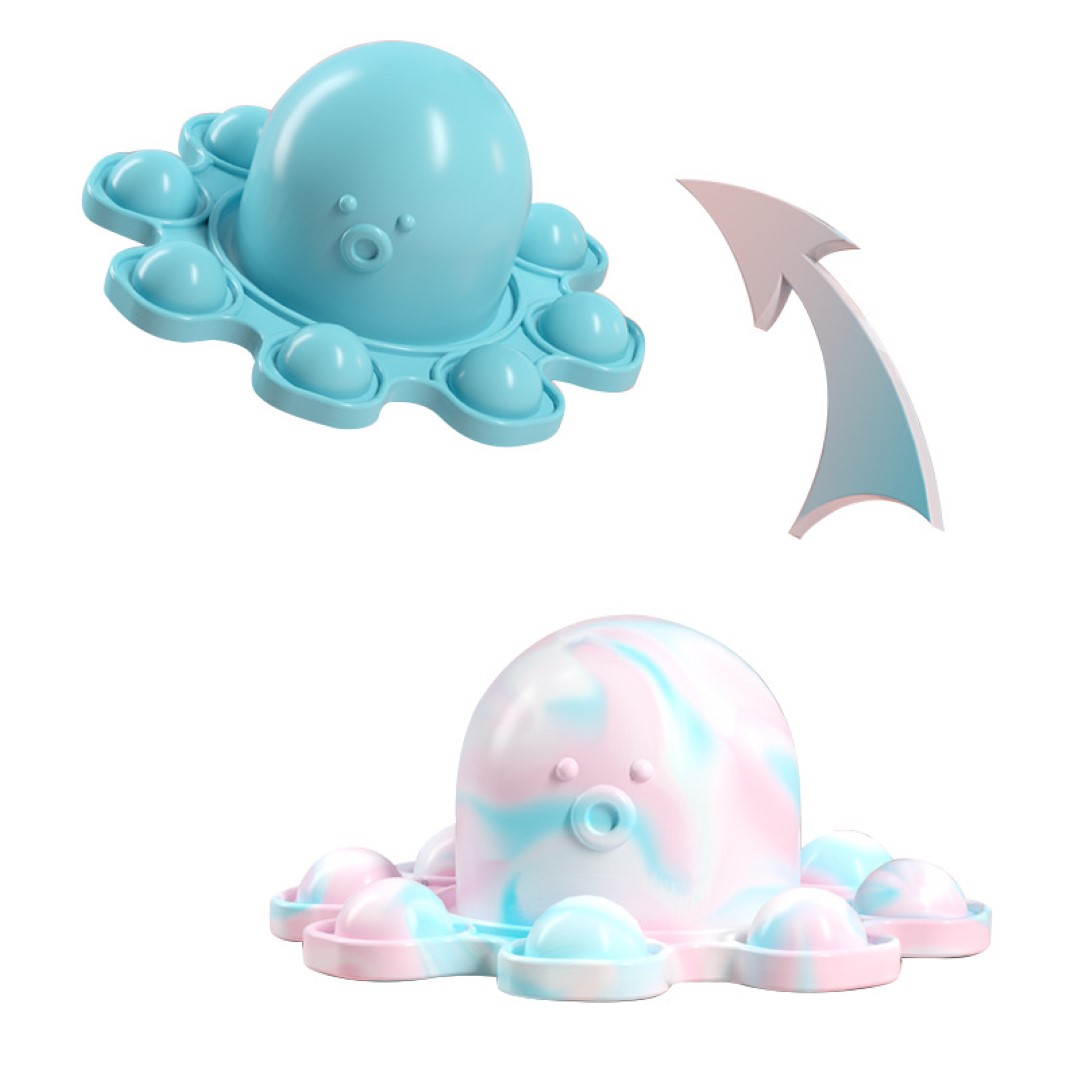 Squid Game Reversible Octopus Pop It Fidget Toy Keyring 1