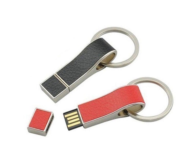 Leather Stick USB Flash Drive with Keyring 6