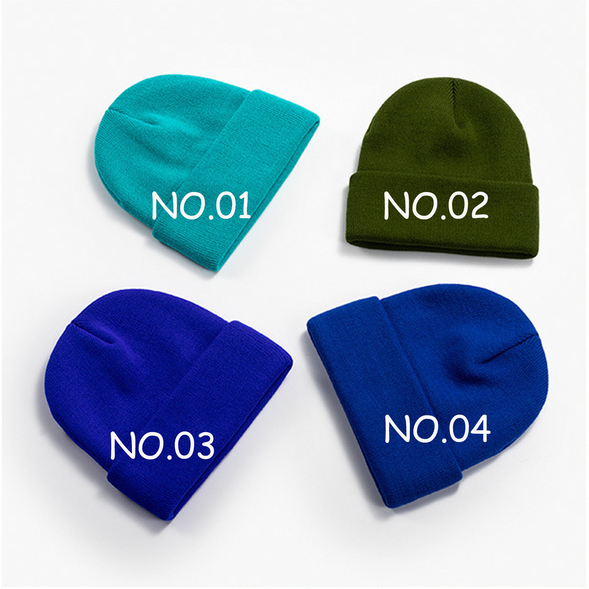 Unisex Cuffed Knitted Beanie 2
