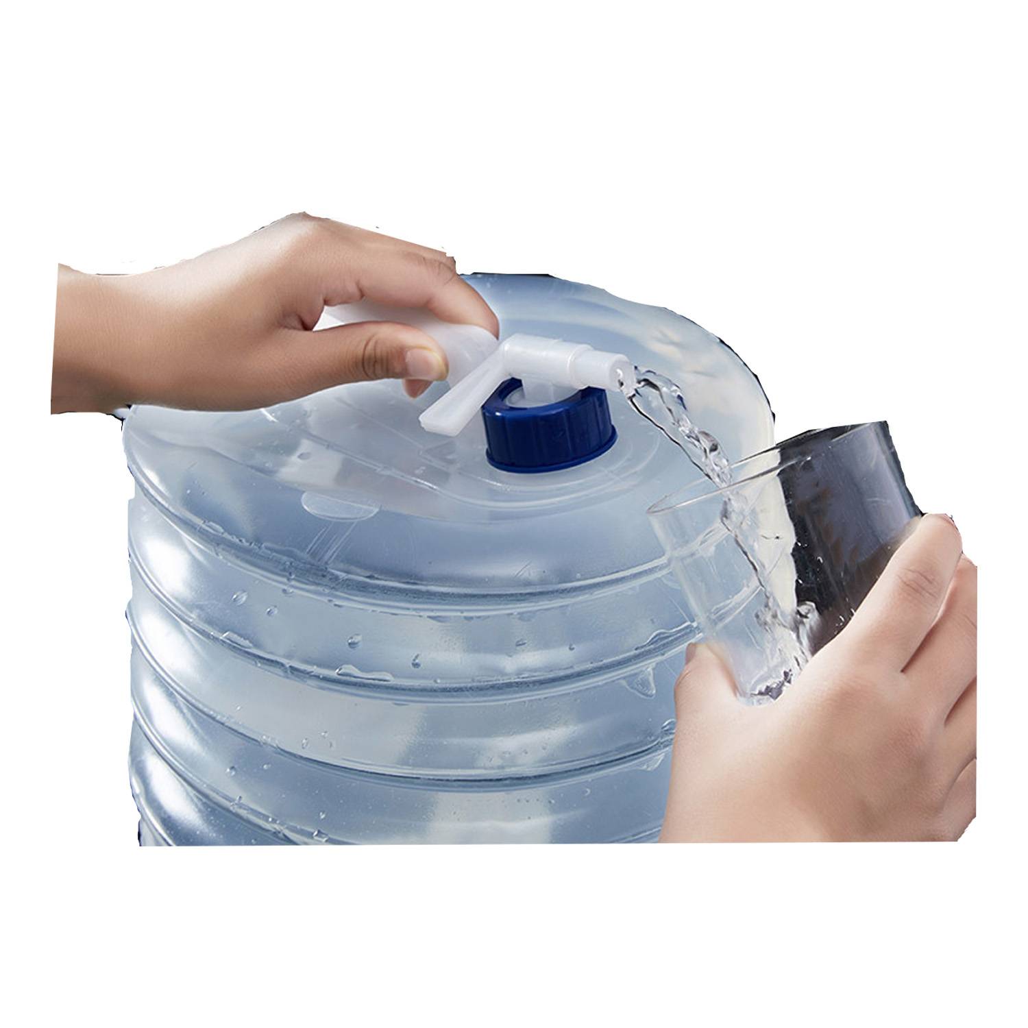 350oz Foldable Portable Water Container with Tap for Camping 4