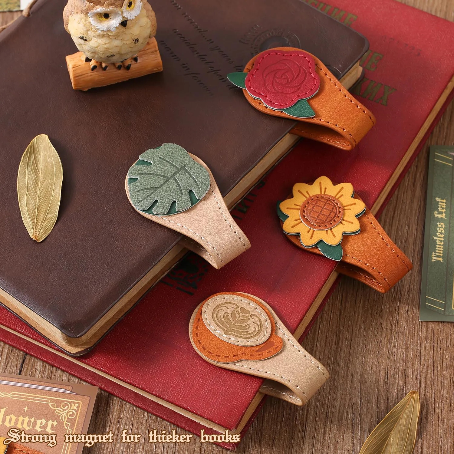 Wholesale Magnetic Leather Bookmark Clips 8