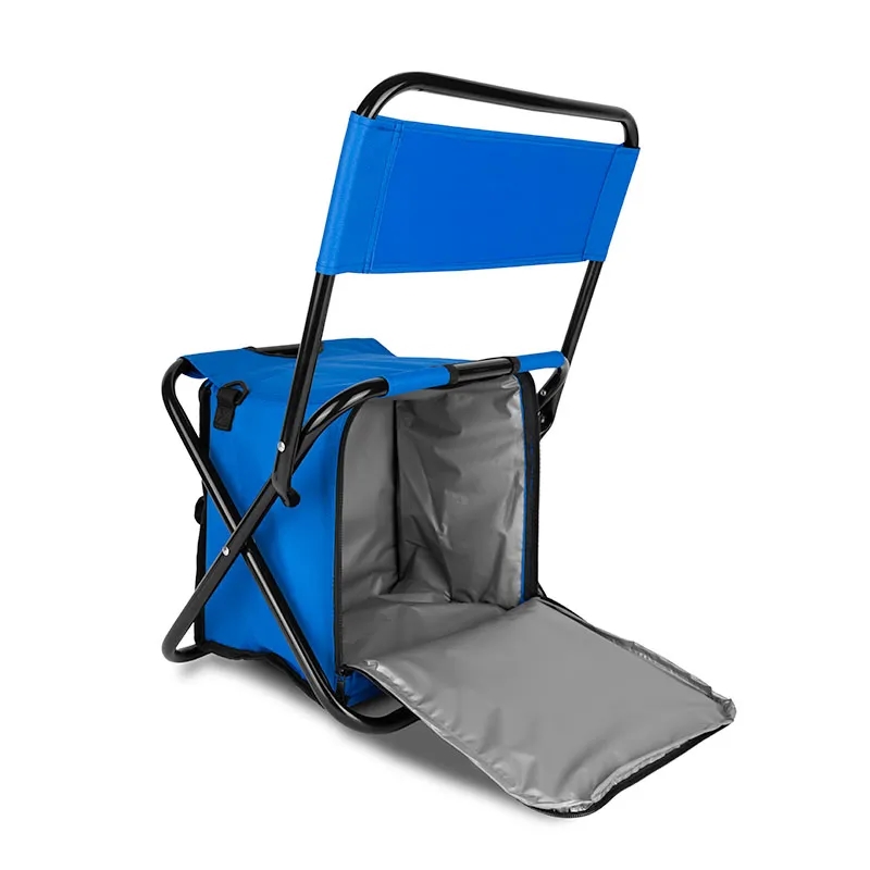 Folding Chair with 24 Can Cooler Bag & Pockets 8
