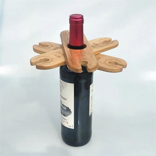 Bamboo Wine Glass Holder 3