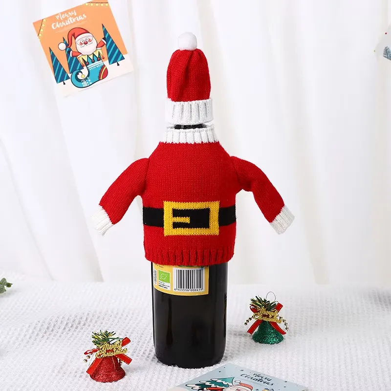 Christmas Wine Bottle Sweater Cover 6