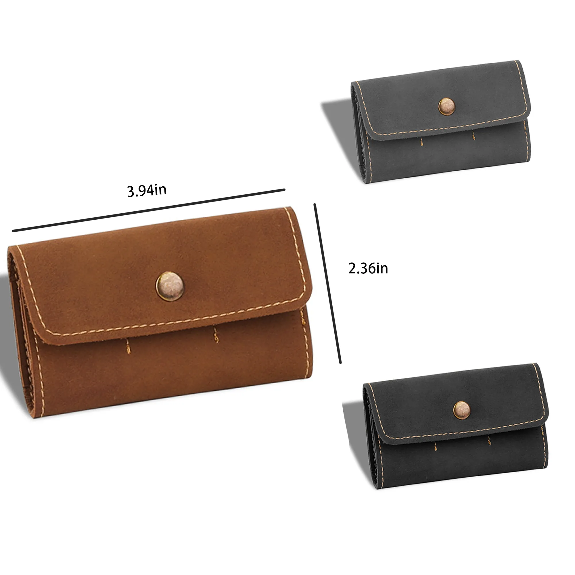 Leather SD Card Bag with Multiple  Slots for Storage 1