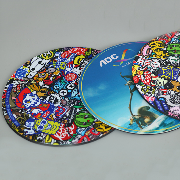Hard Surface PVC Rubber Round Mousepad 2