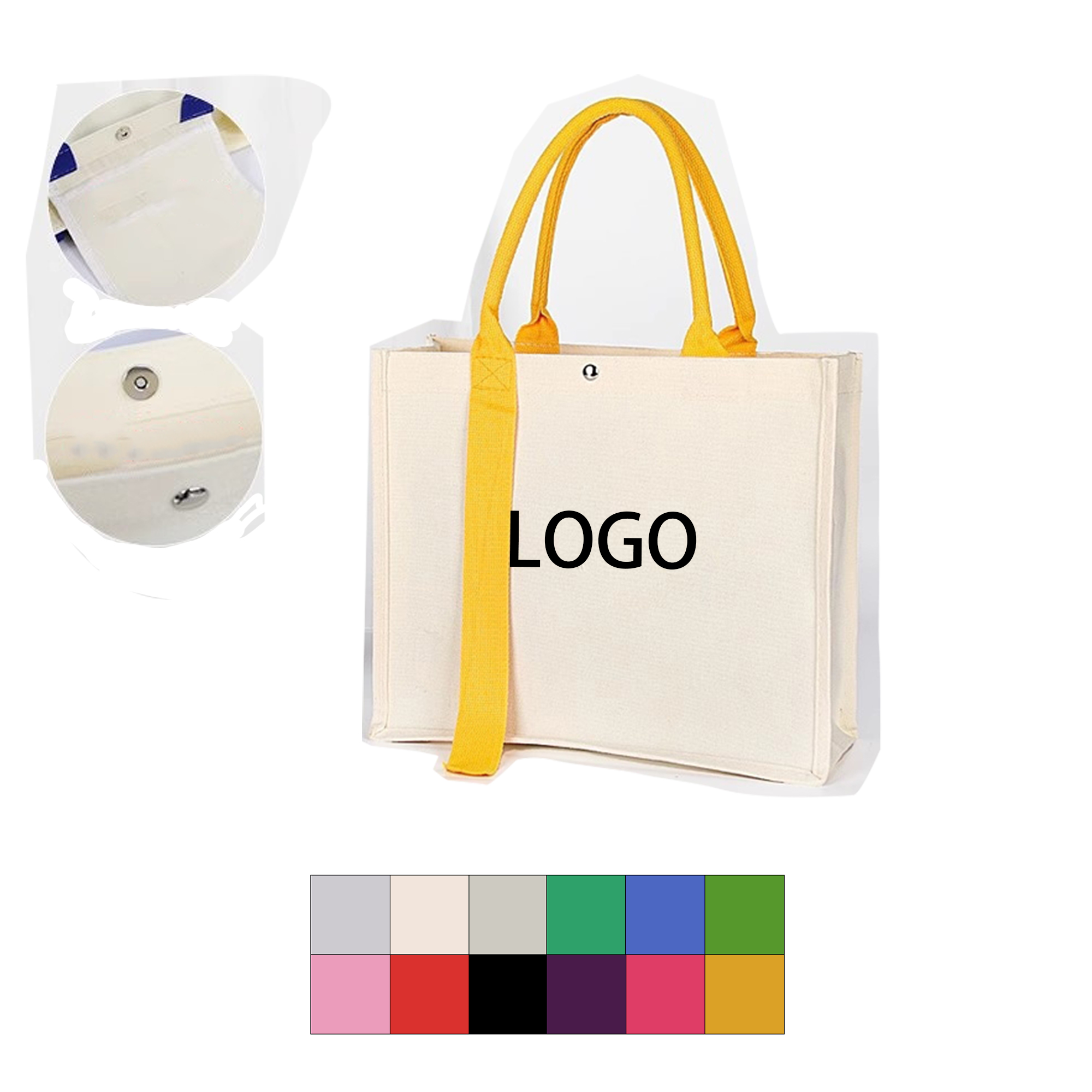 Canvas Shopping Bags, custom tote bag with logo imprint 2