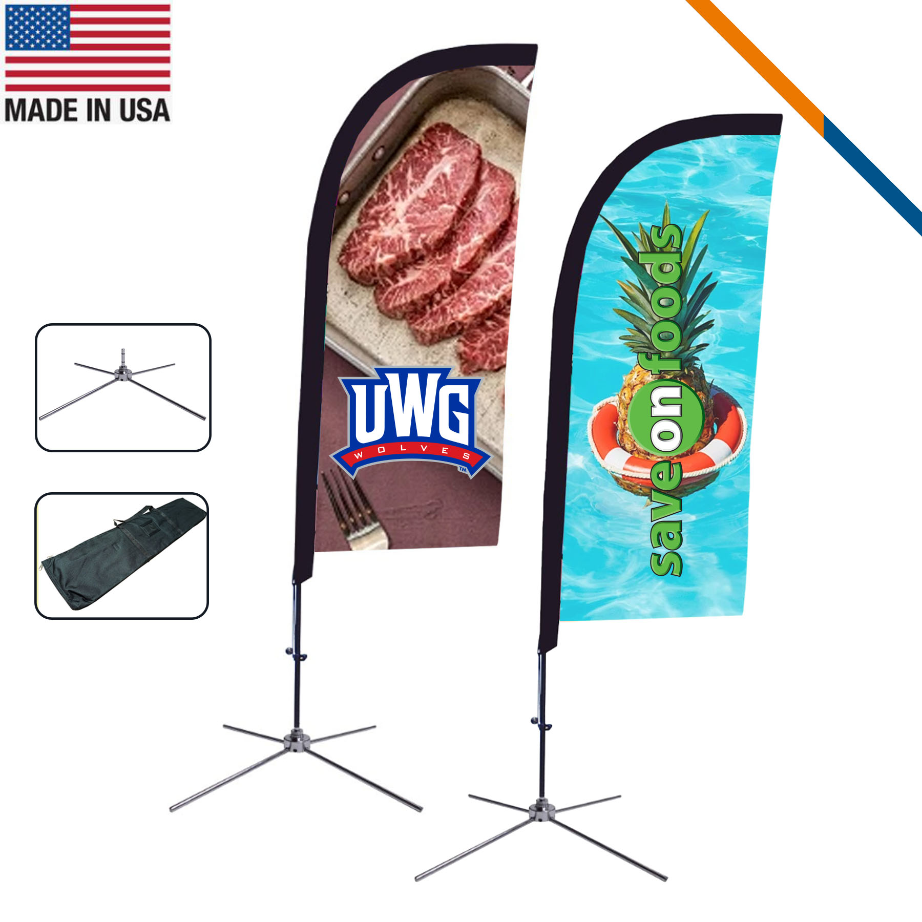 7' Primrose Single-Sided Straight Flag 3