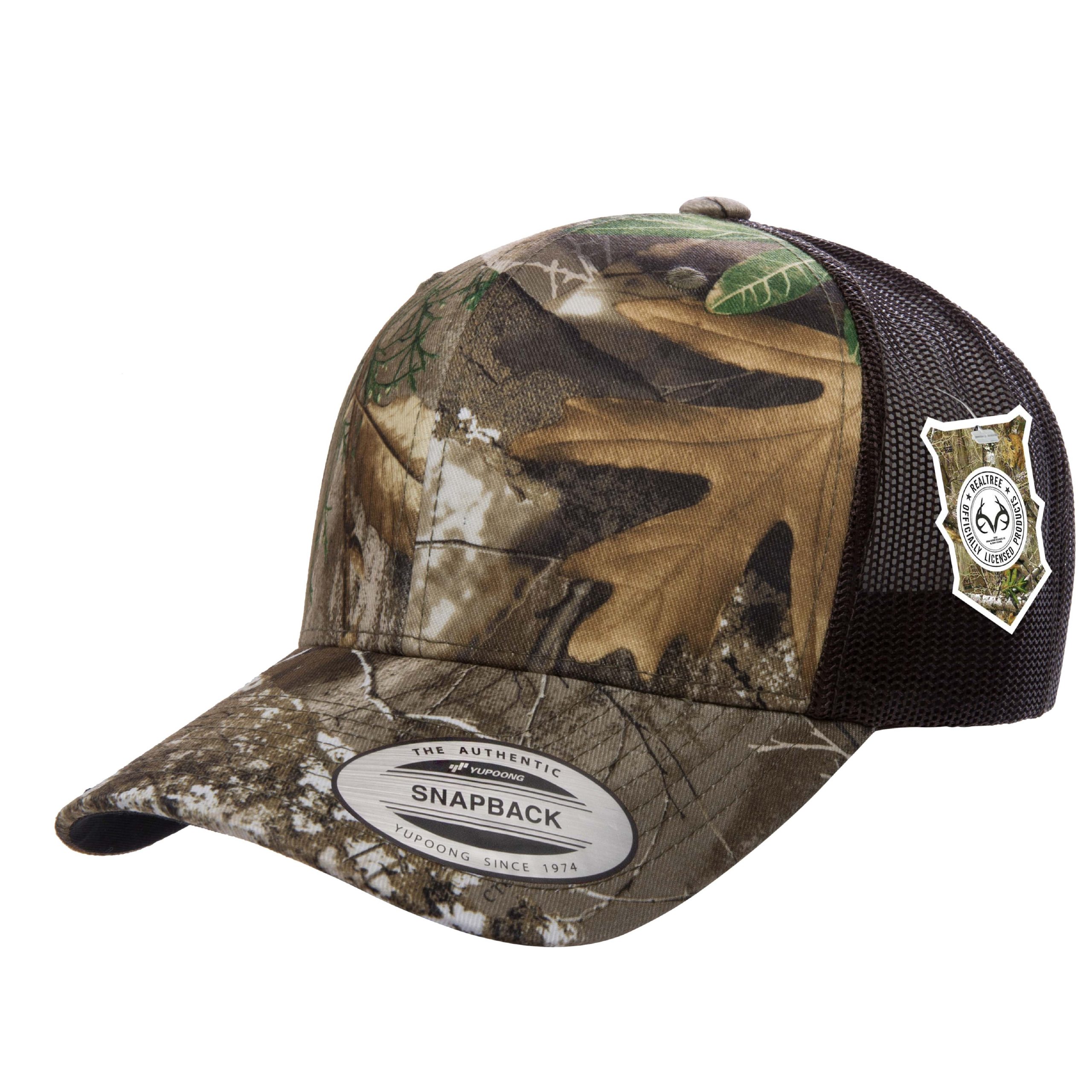 Yupoong 6606CA YP Classics Camo Retro Trucker Hat with Leatherette Patches or Embroidery 19