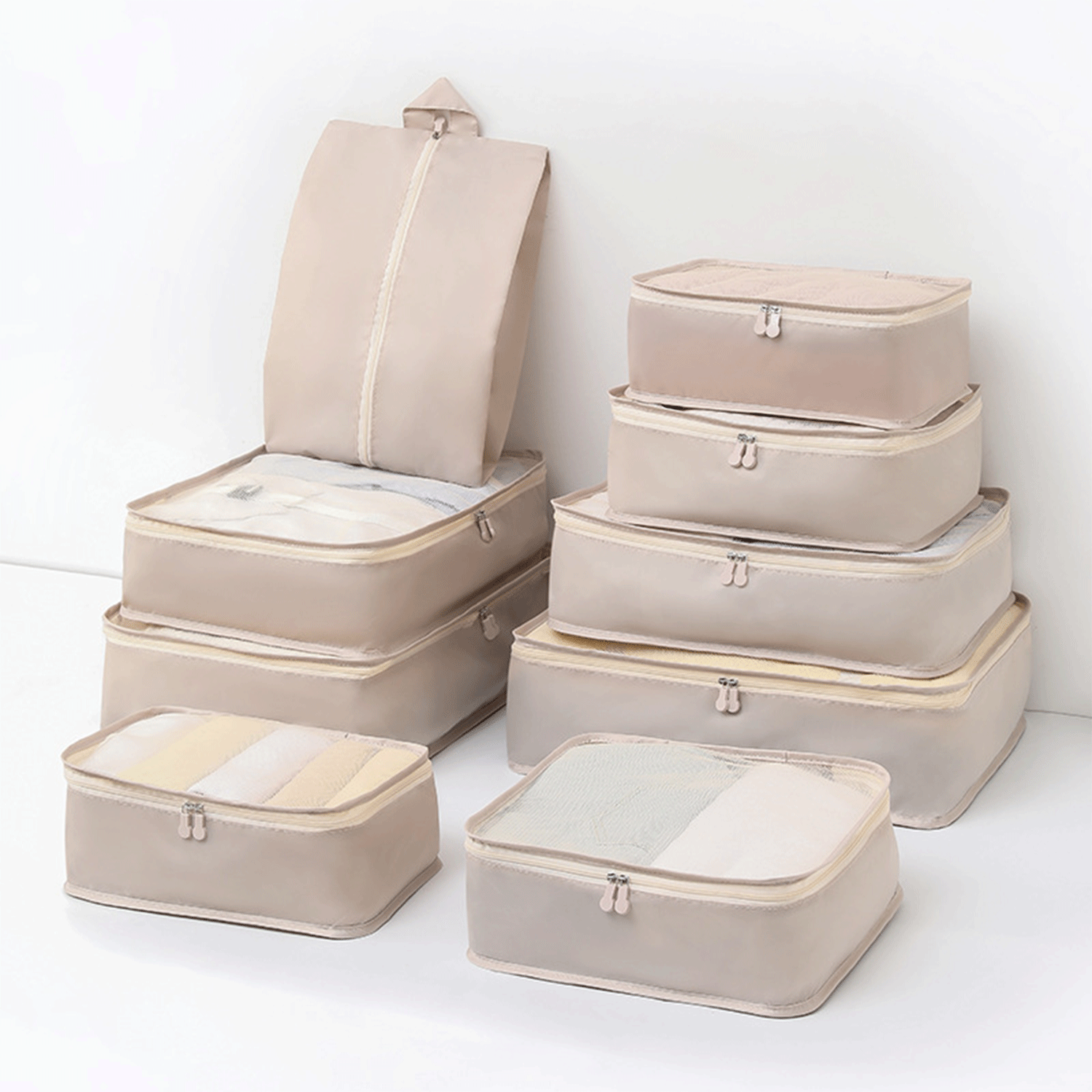 9-Piece Set Travel Storage Packing Cubes Luggage Organizers 16
