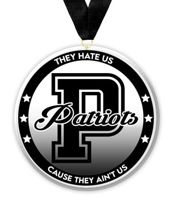 Acrylic Circle Medallions: Patriots 3" Size, .25 2