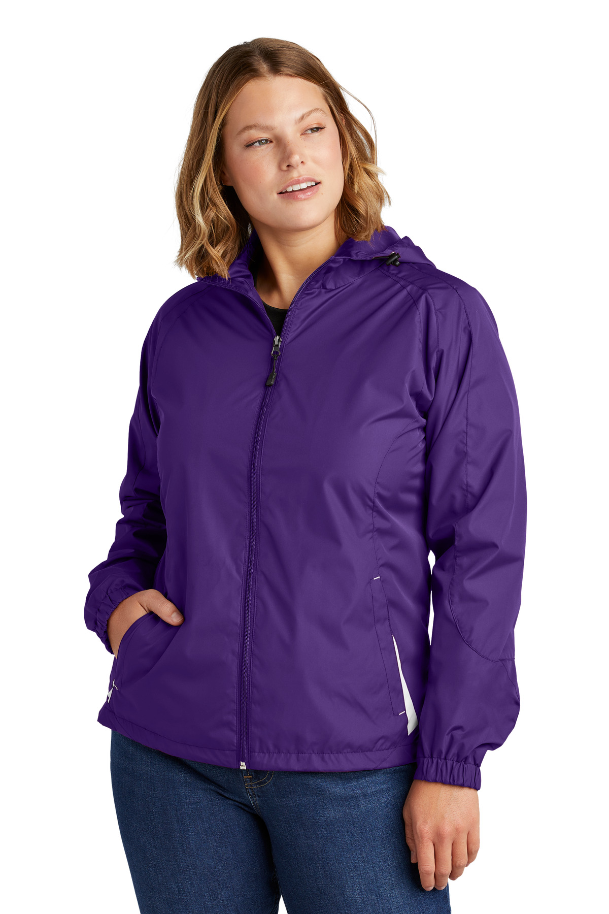 Sport-Tek Women's Colorblock Hooded Raglan Jacket. LST76 26