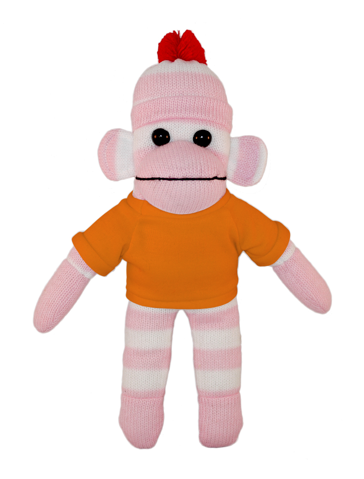 Pink Sock Monkey with Tee 12