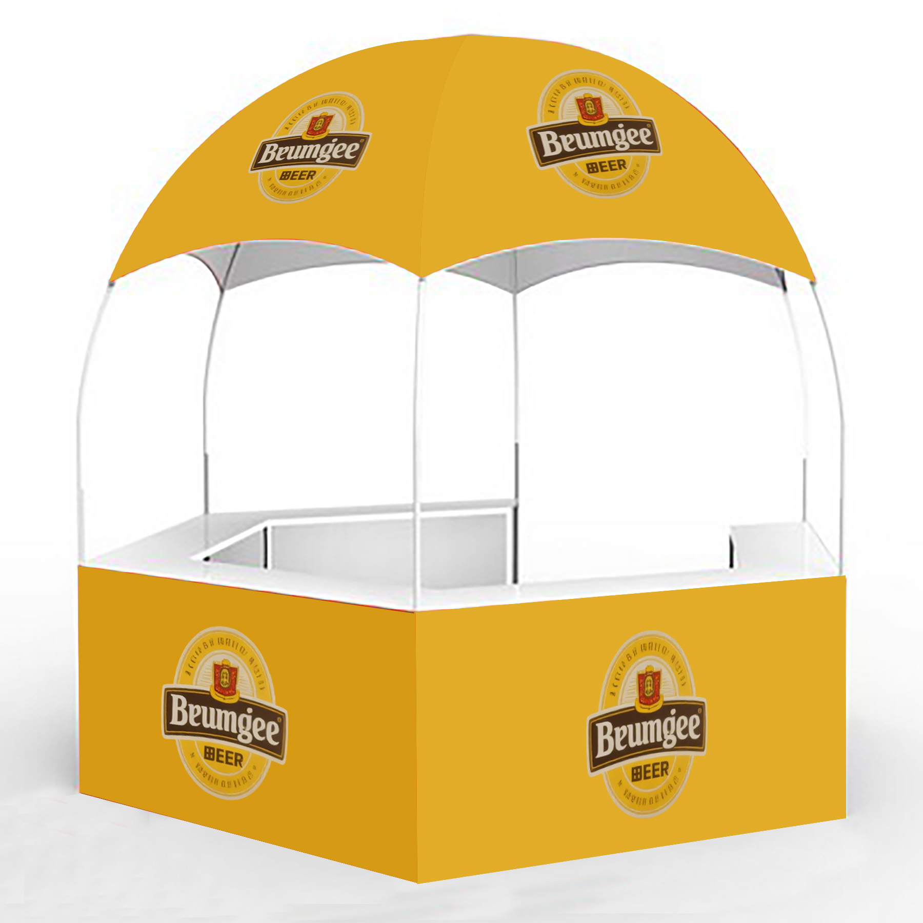 Custom 10'X10' Promotion Event Hexagonal Kiosk Dome Tent (Full Color) 3