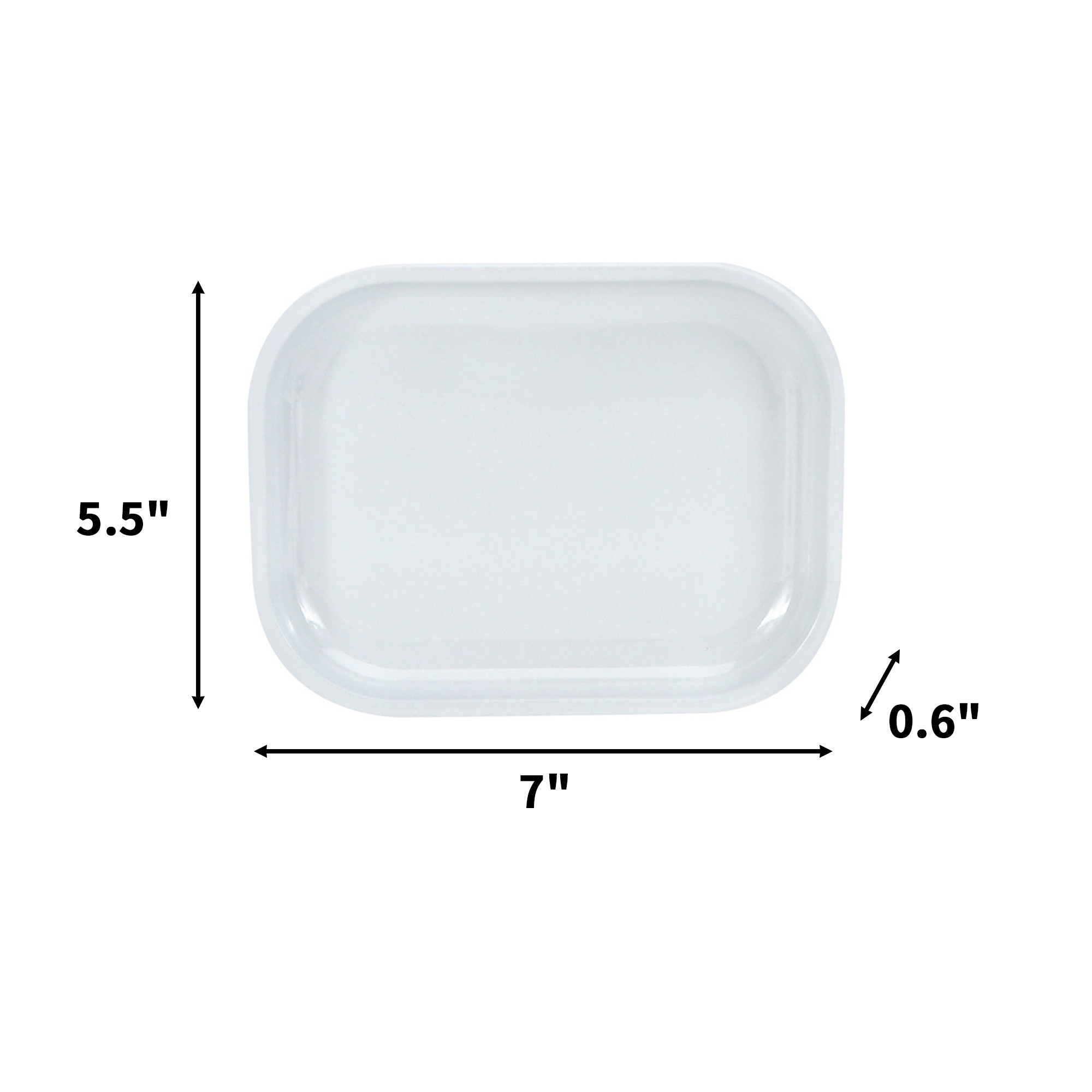 Metal Rolling Utility Tray 7" x 5.5" x 0.6" 1