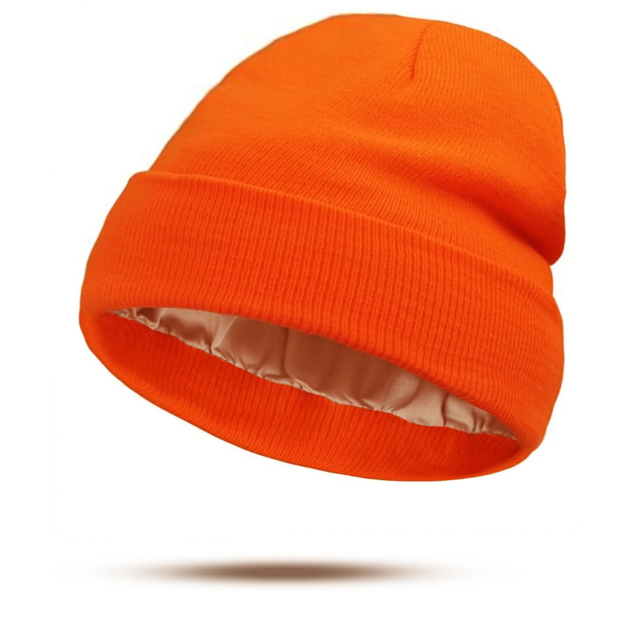 Satin Lined Knit Beanie Warm Soft Winter Hat 8
