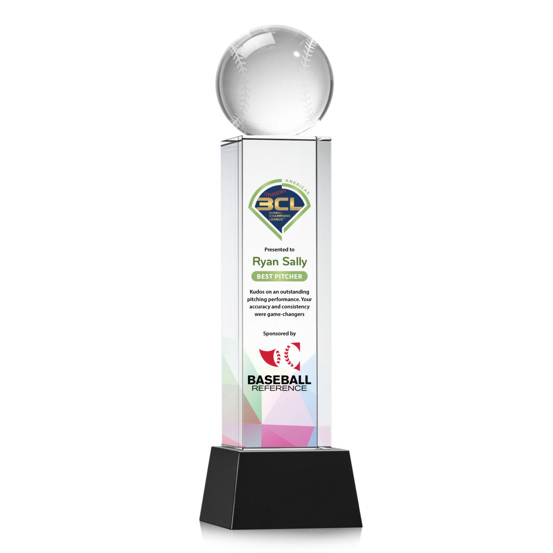 Baseball VividPrint™ Award on Belcroft - Black 8