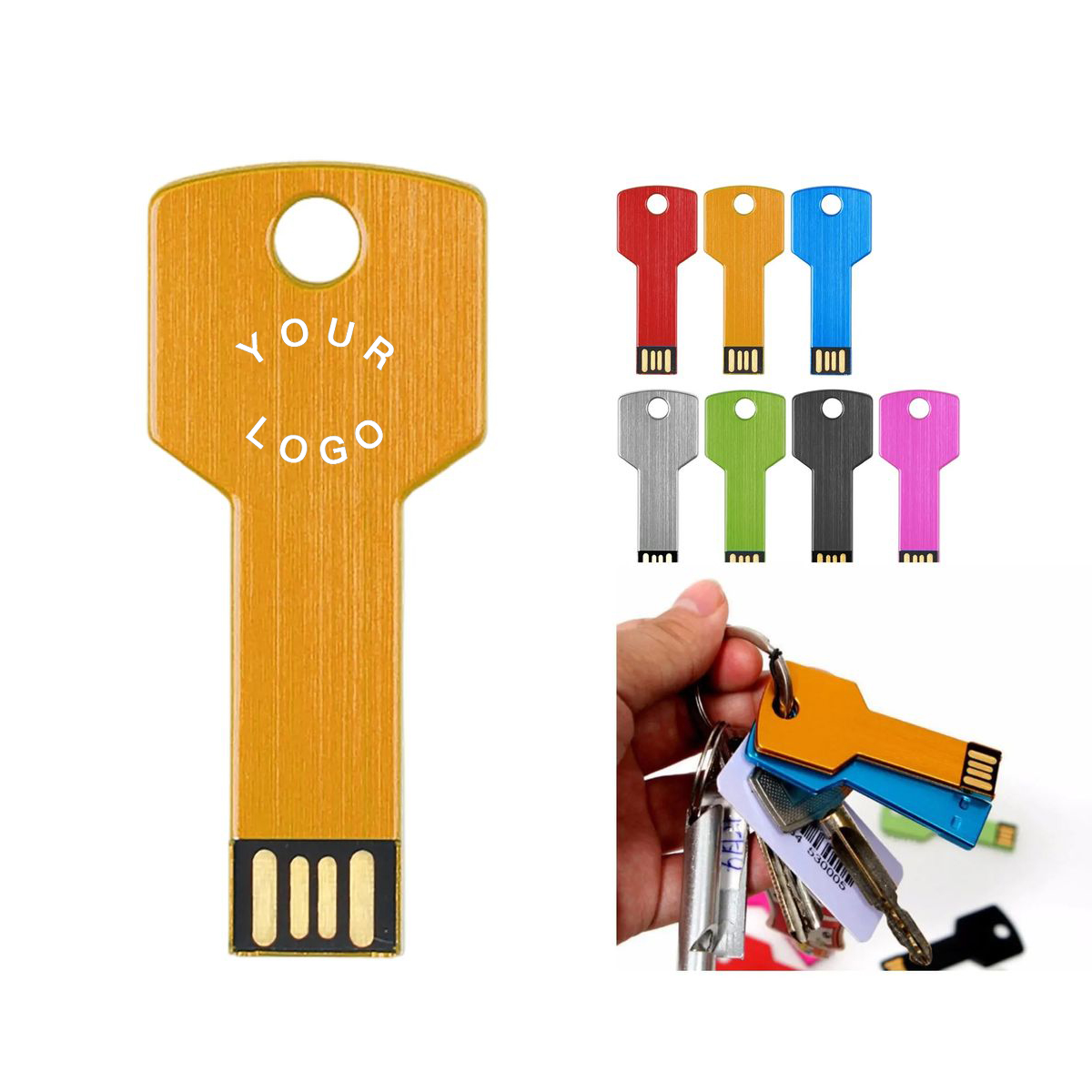 USB Flash Drive with Keychain for Easy Portability 2