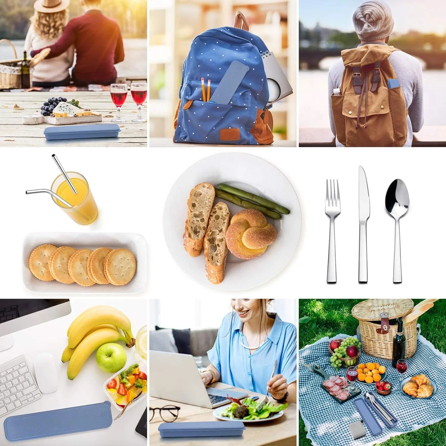 Portable Tableware Travel Utensils with Case 8