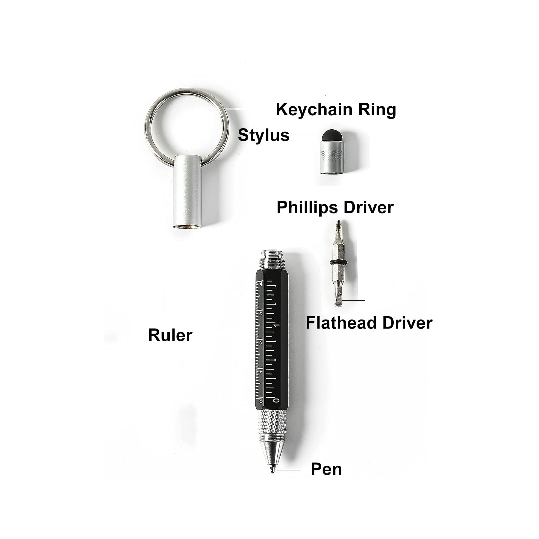 Multifunctional Ballpoint Pens with Key Ring 5