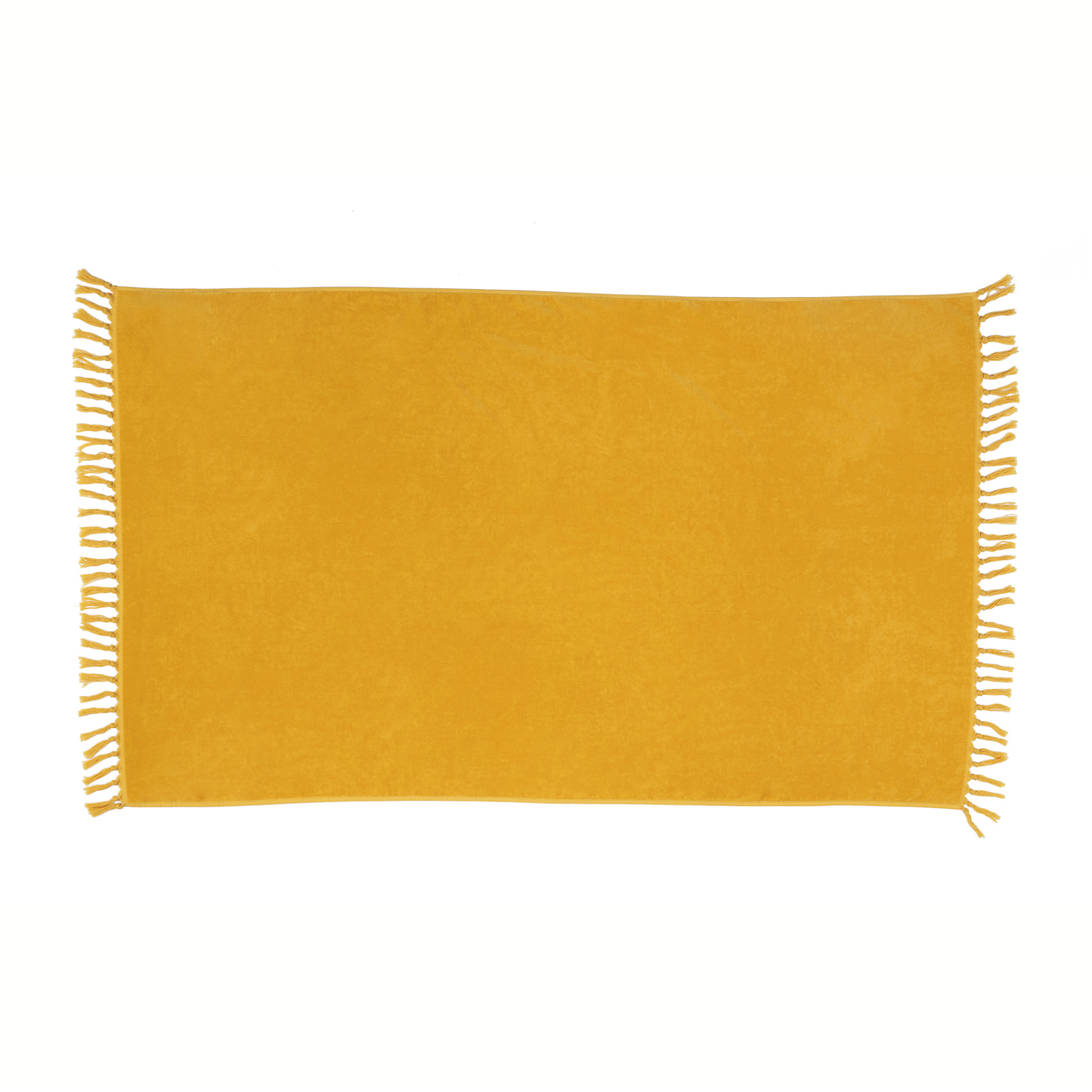 35x60 Recycled Cotton Terry Velour Beach Towel with Fringes 1