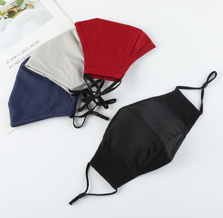 3 Layer Cotton Face Mask With Adjustable Ear Loops 1