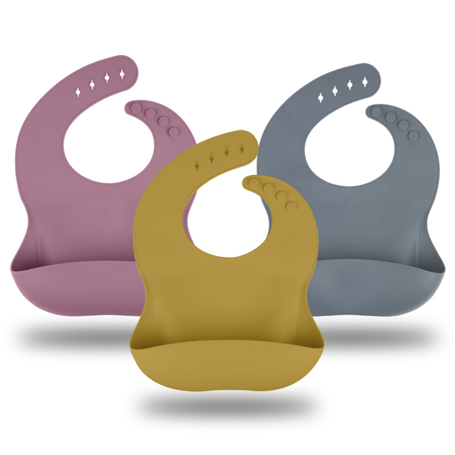 Food-grade Silicone Collapsible Baby Bib 4