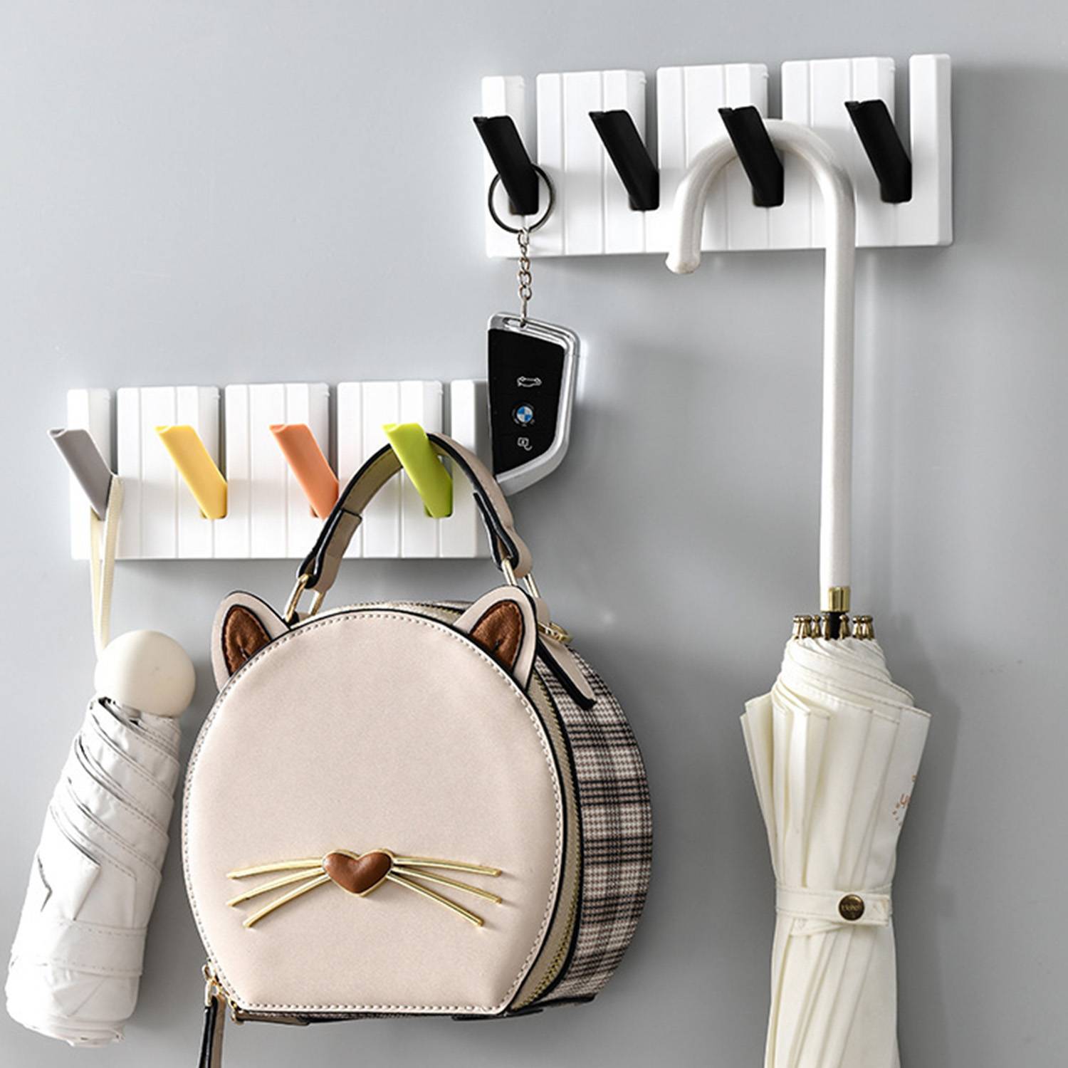 Piano Hook Folding Space Saving Coat Rack 3