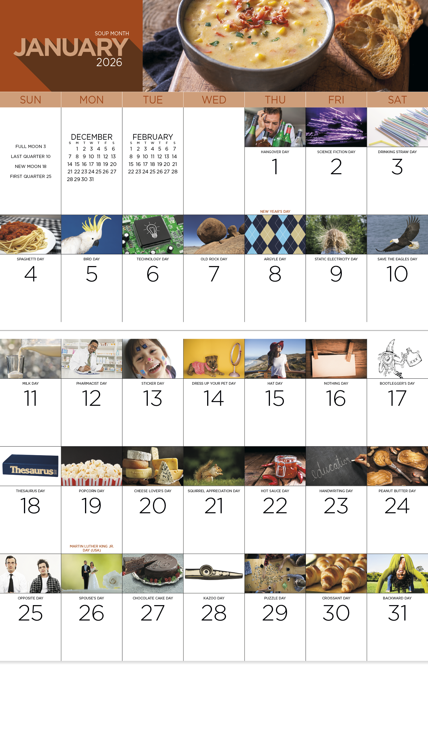 Good Value™ National Day - Stapled Calendar 8