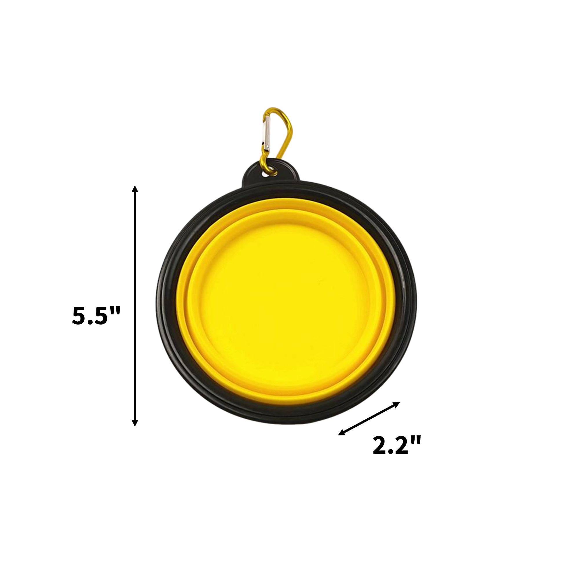 Collapsible TPE Travel Pet Bowl With Carabiner Clip 6